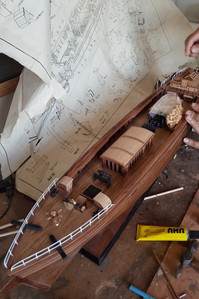 Collector ship model in the Bobato workshop